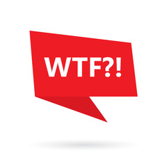 WTF on a speach bubble- vector illustration