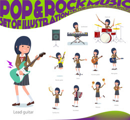 flat type school girl Brown Blazer_pop music