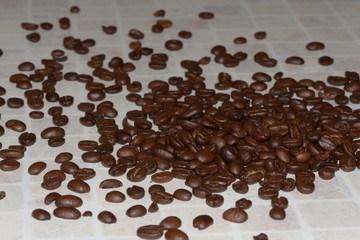 Coffee beans on the table