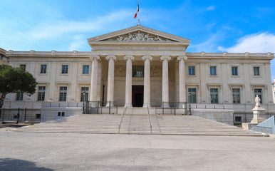 The historic palace of justice of Marseille at sunny day France.