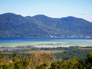 A view of Lagoa da Conceicao from above - Florianopolis, Brazil