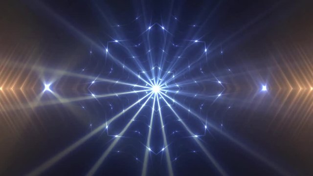 VJ Lights gold and blue flashing spot light. Wall stage led blinder blinking neon. Club concert dance disco dj matrix beam fashion. floodlight halogen headlamp.