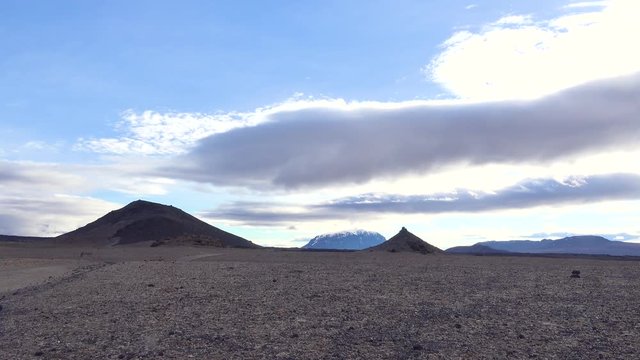 Good establishing shot of the desolate interior region of Iceland.