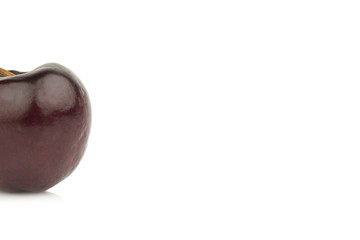 cherry. cherries black isolated on white background