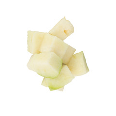 Guava fruit  cube asian isolated on white background