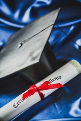 Mortarboard and Diploma