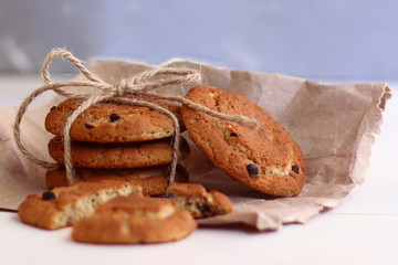oat cookies with ribbon