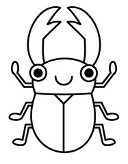 クワガタ目玉口(線画)