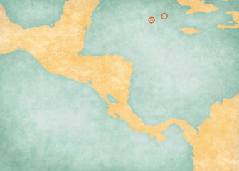 Map of Central America - Cayman Islands