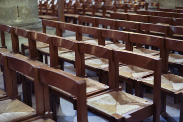 chairs into a church