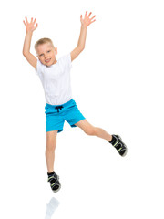 Little boy jumping