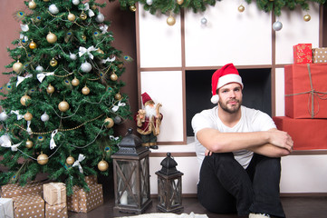 xmas and new year room interior