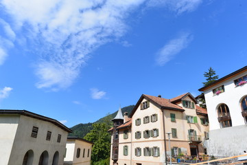 Ramosch (Remüs) Gemeinde Valsot im Unterangadin-Schweiz