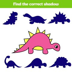 Matching children educational game. Match insects parts. Find missing puzzle. Activity for pre school years kids. Dinosaur
