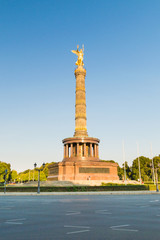 Fototapeta na wymiar Victory monument (Siegessauele) in Berlin, Germany.
