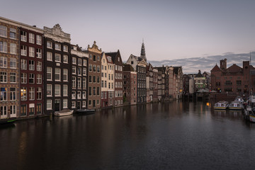 Fototapeta na wymiar Amsterdam city at sunset, The Netherlands.