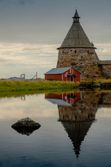 Fototapeta premium Beautiful russian Solovki Monastery at summer day