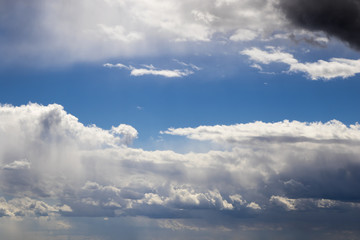 Fototapeta na wymiar Blue sky and beautiful clouds, nature background