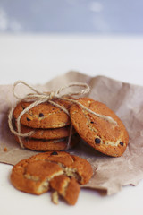 oat cookies with ribbon