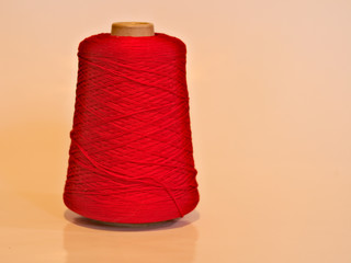 Red wool yarn
