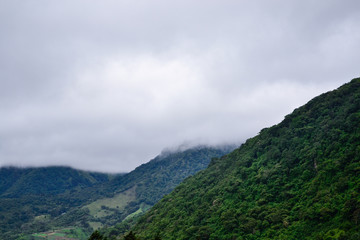 Fototapeta na wymiar view of the cloudy mountain