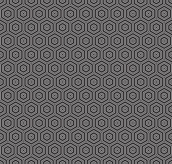 Seamless geometric concentric hexagon honeycomb pattern