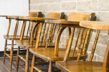 chair, table, wood, furniture, wooden, interior, room, chairs, cafe, restaurant, seat, home, dining, white, outdoor, empty, house, design, isolated, brown, old, bench, kitchen, dinner, floor