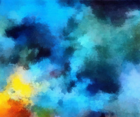 Impression color mix abstract texture art. Artistic bright bacground. Oil painting artwork. Modern style graphic wallpaper. Large strokes of paint. Colorful pattern for design work or wallpaper.