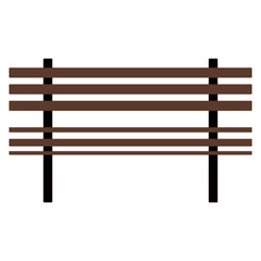 Isolated wooden bench icon