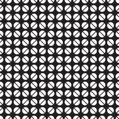 Fototapeta premium Seamless half circle grid pattern. Split circle texture vector background.