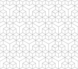 Seamless 3d cube pattern background texture. Isometric pattern.