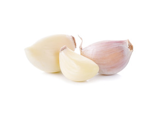 garlic on white isolate background