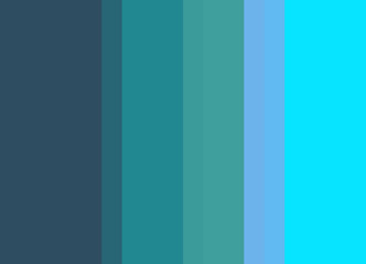 Striped background in deep teal to bright turquoise blue gradient, vertical stripes, color palette background