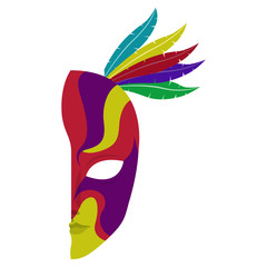 Naklejka premium Isolated colored carnival mask