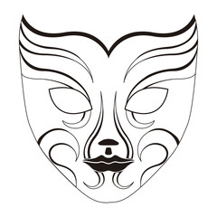 Isolated carnival mask icon