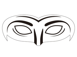 Isolated carnival mask icon