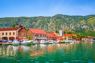 Port in old town Kotor, Montenegro.