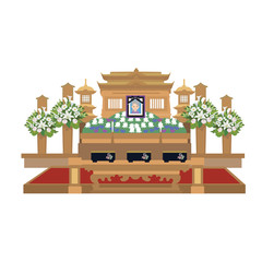 葬儀　祭壇　イラスト
