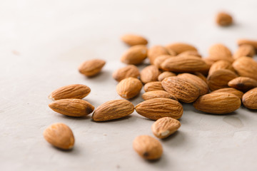 Fresh raw almond. Organic healthy snack vegan vegetarian