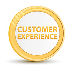 Customer Experience gold round button
