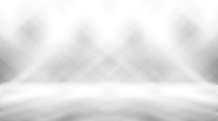 Obraz premium soft gray studio room background, grey floor backdrop with spotlight 