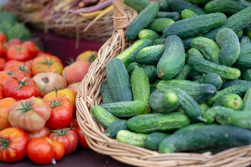 Cucumbers and Tomatoes