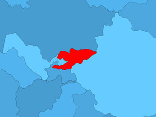 Map of Kyrgyzstan