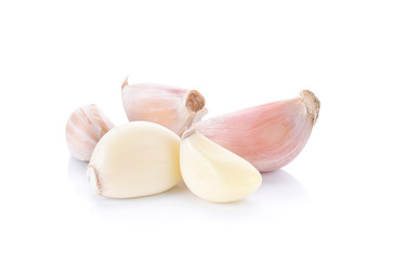 garlic on white isolate background
