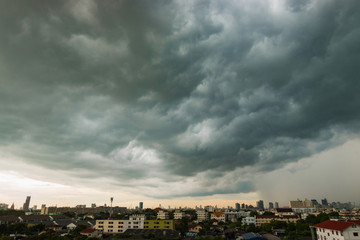 Fototapeta na wymiar Windstorm, Sky grey-cloud.