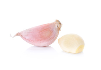 garlic on white isolate background