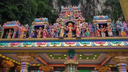 BATU CAVES, MALAYSIA - 29th August 2018; Batu caves Temple with new stairs