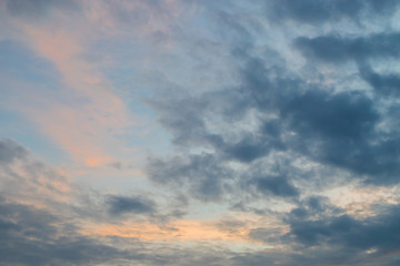 sky and clouds before sunset