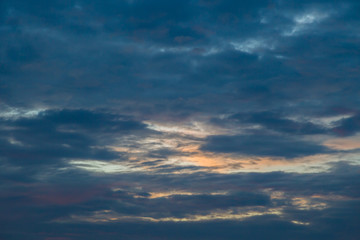 sky and clouds before sunset