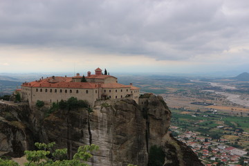 Fototapeta na wymiar View to the monastery of Saint Stephen, Meteora, Thessaly, Greece